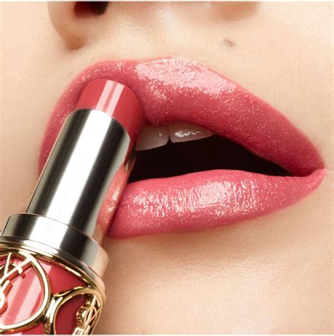 YSL Pink Bass (10) Rouge Volupte Rock'N Shine Lipstick